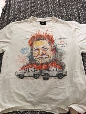 Teddy Fresh Elon Musk Tee in Cream